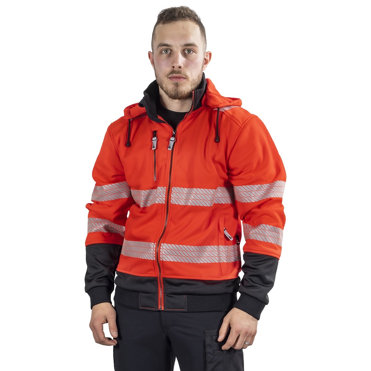 PILNA RĀVĒJSLĒDZĒJA RĀVĒJSLĒDZĒJA JAKA AR KAPUCI 5XL ANDERS FL.RED CL2