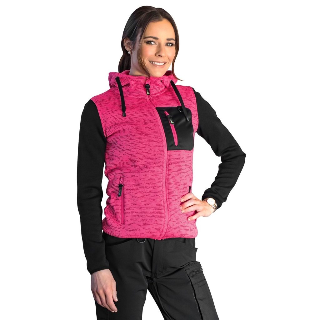 Trikotāžas flīsa jaka 2xl isabel ladies pink/melns