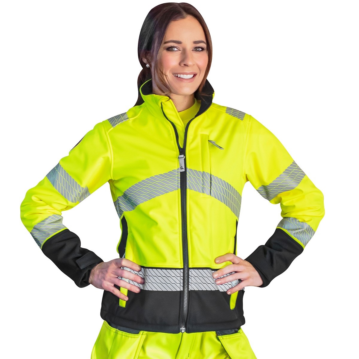 SOFTSHELL JAKA 3XL DANICA LADIES FL.YEL/BLK CL2