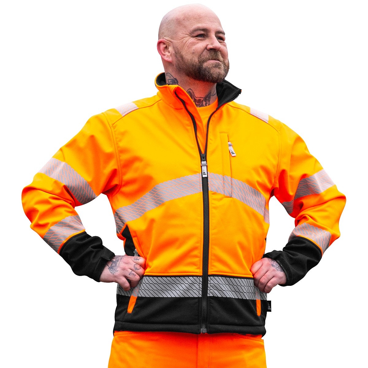 Softshell jaka xl randal fl.or/blk cl2 en20471