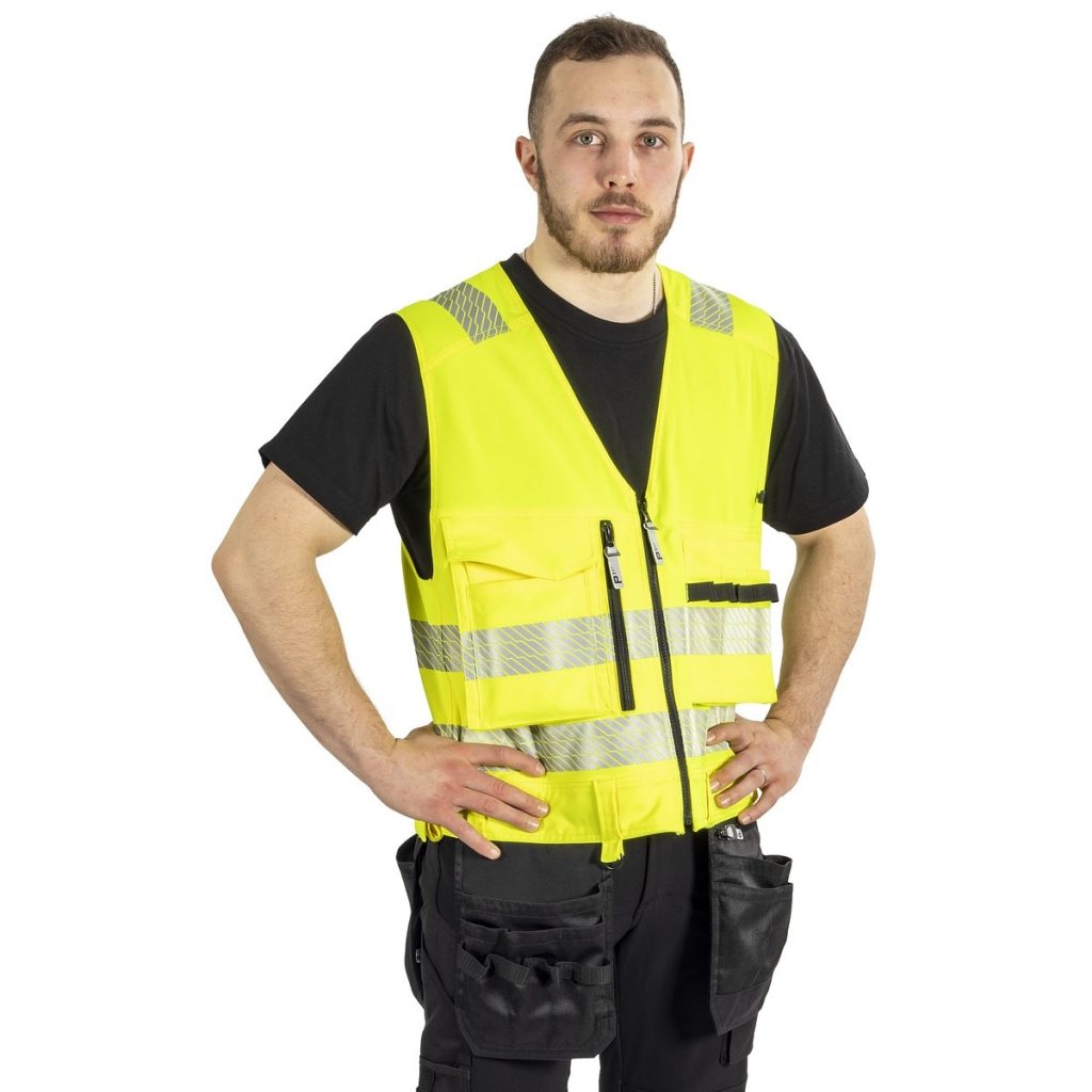HI-VIS TOOLVEST AUGSTAS REDZAMĪBAS VESTE S FL.YEL TYSON CL1