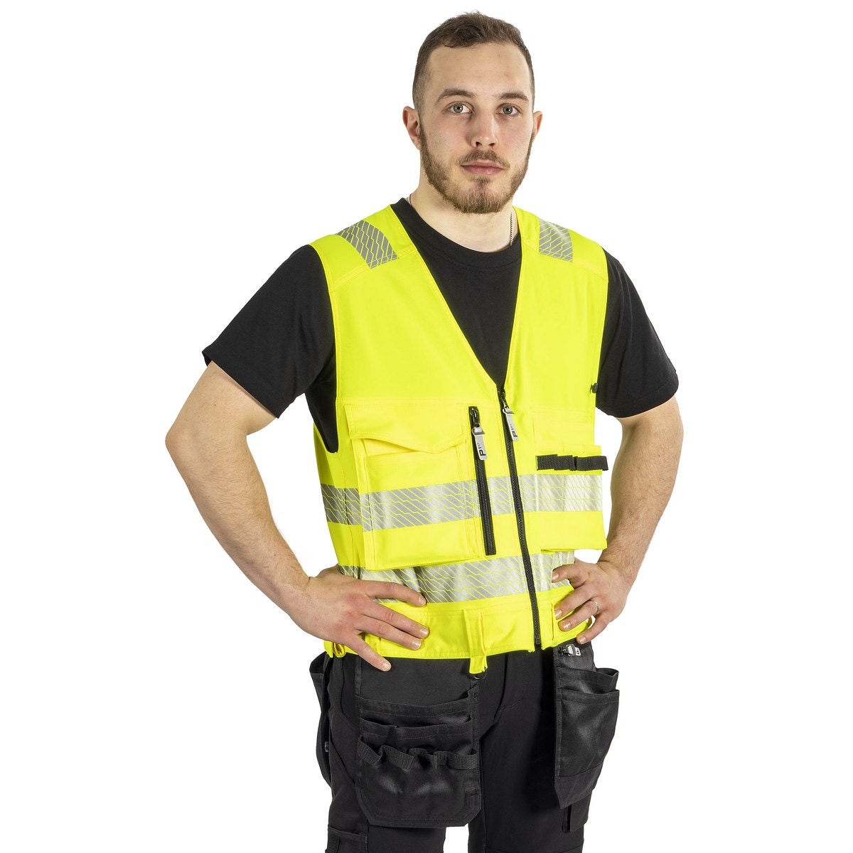 HI-VIS TOOLVEST AUGSTAS REDZAMĪBAS VESTE L FL.YEL TYSON CL1