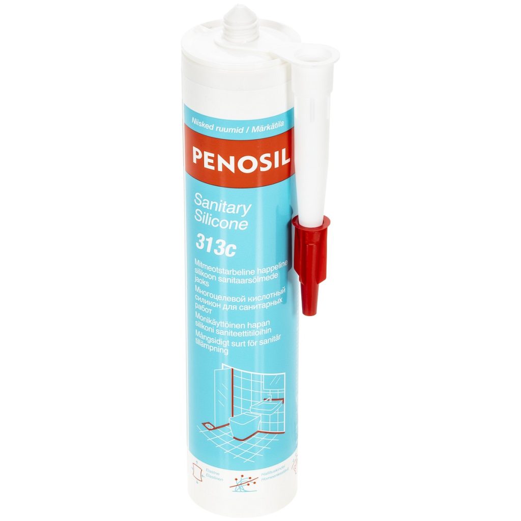 Sanitārais silikons 300ml balts penosil prof.