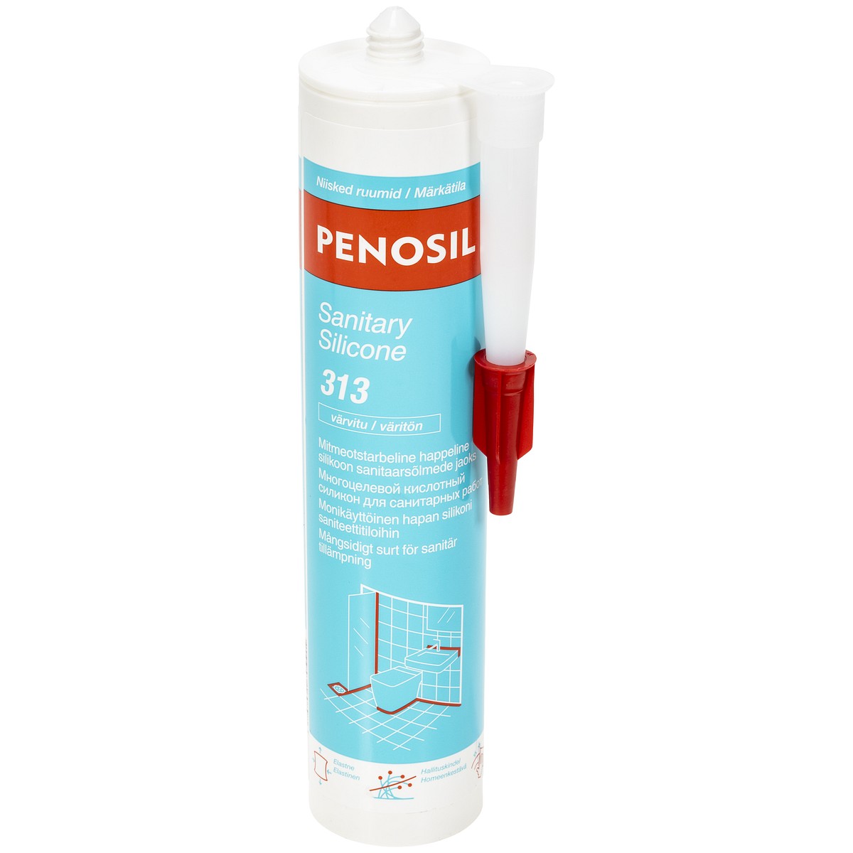 Sanitārais silikons 300ml transp. penosil prof.