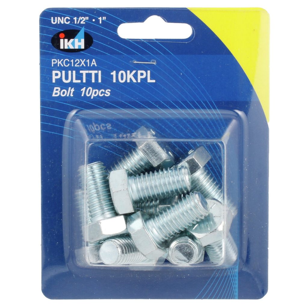 Skrūve unc 1/2 x 1" 10 gab. ar cinka pārklājumu