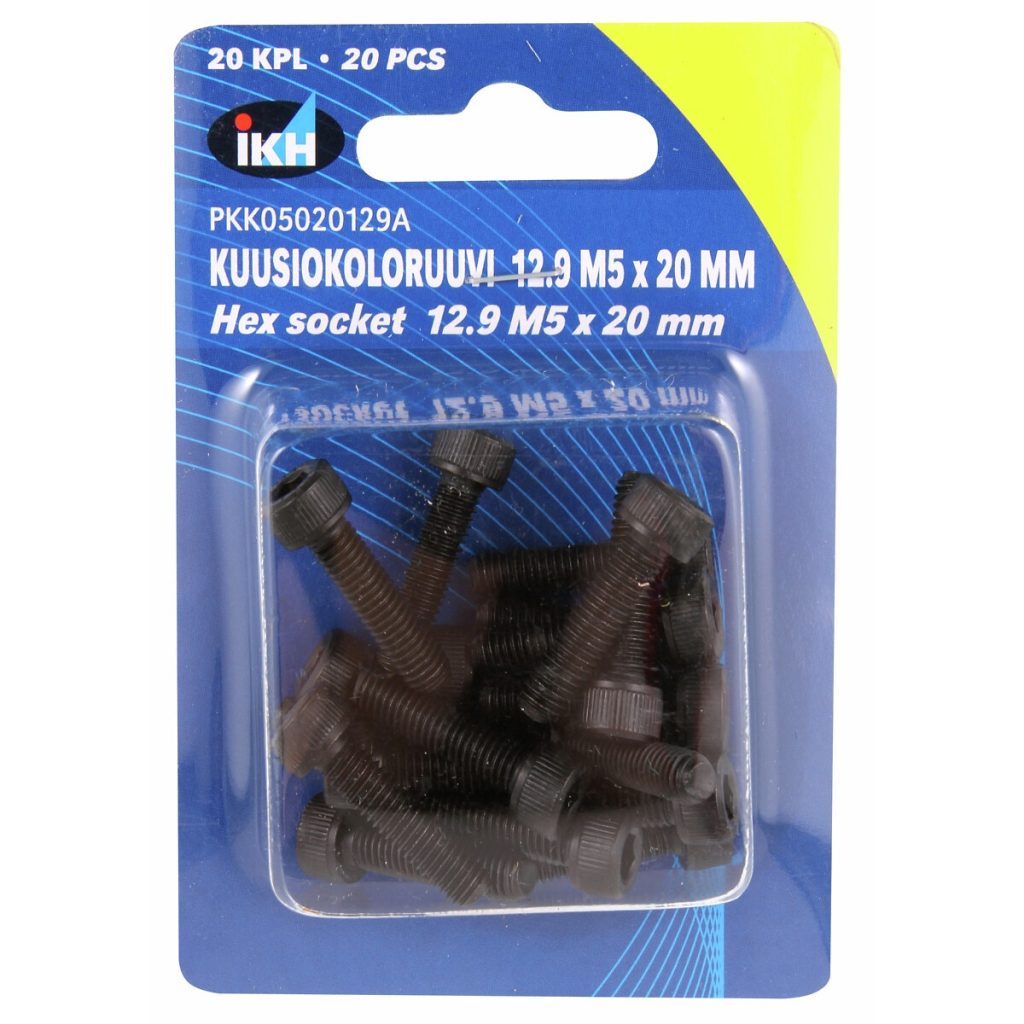 Skrūve ar galvu m5x20 12,9 20gab din912