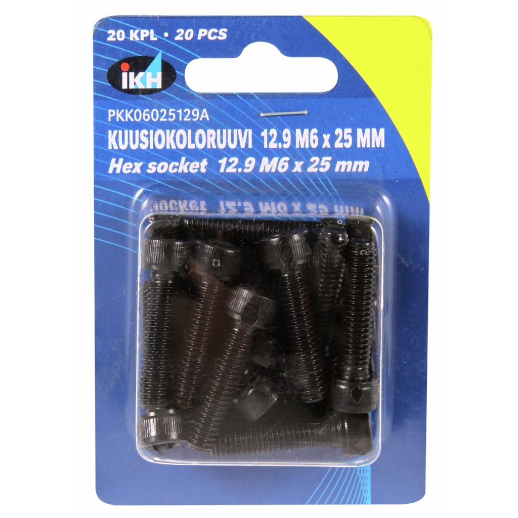 Skrūve ar galvu m6x25 12,9 20gab din912