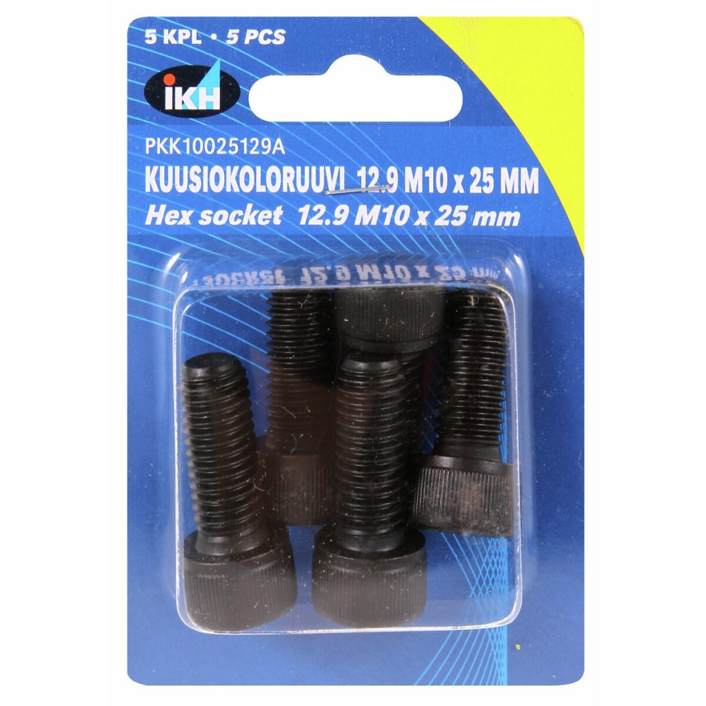 Skrūve ar galvu m10x25 12,9 5gab din912