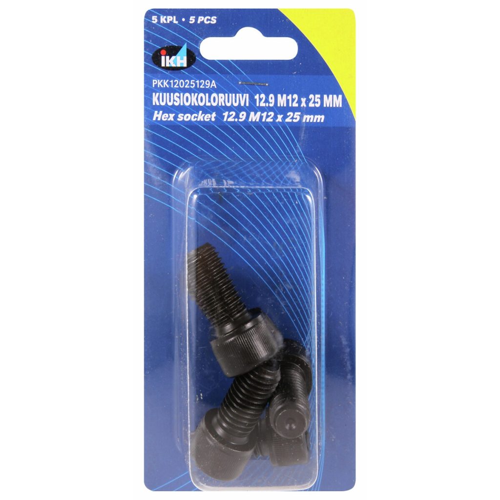 Seškantes skrūve ar galvu m12x25 12,9 5gab din912