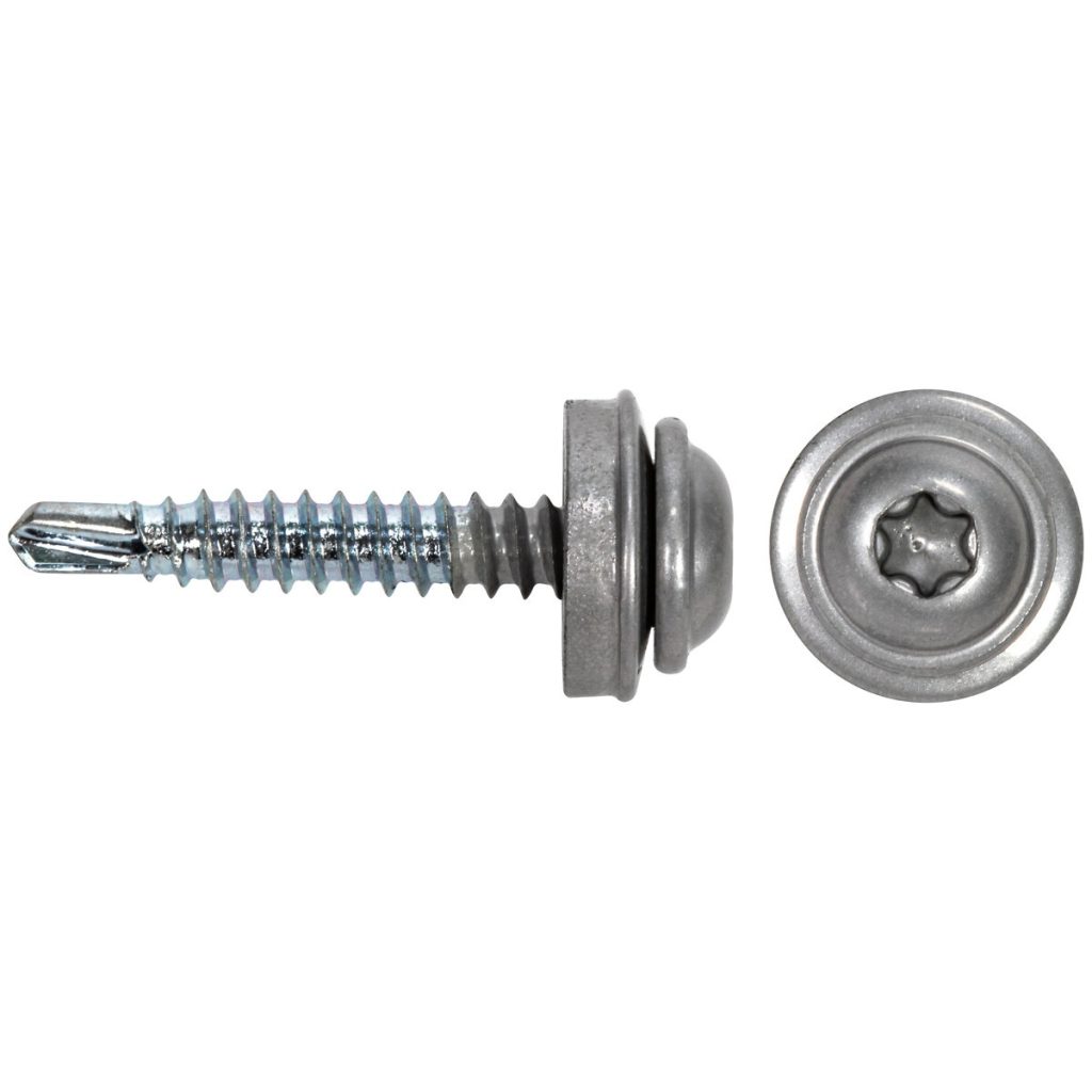 Skārda skrūve 4,2×25 a2 100gab sudraba/ral9006