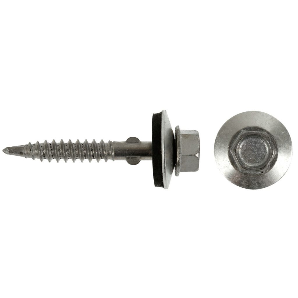 Caurspīdīga plastmasas jumta vāksing skrūve 4,8x50mm 100gab.