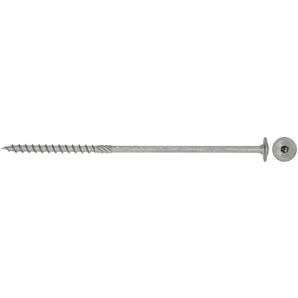 Skrūve kokam ar atloka galvu 8,0x220mm 50gab tx40 cink.