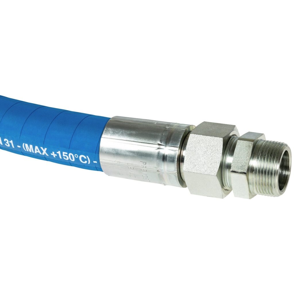 Kompresora šļūtene 1sn-3/4 150c bspt ārējā 1,5 m