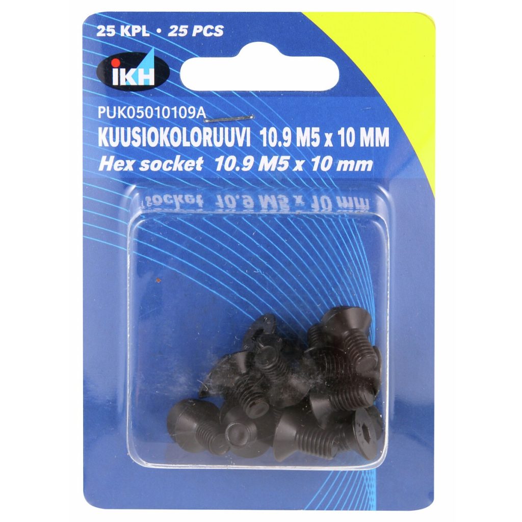 Skrūve ar galvu m5x10 10,9 25gab din7991
