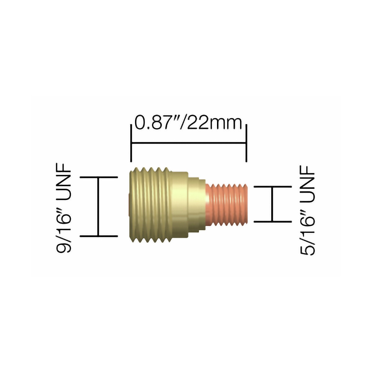 Gāzes objektīva korpuss 1/162/1,6 mm