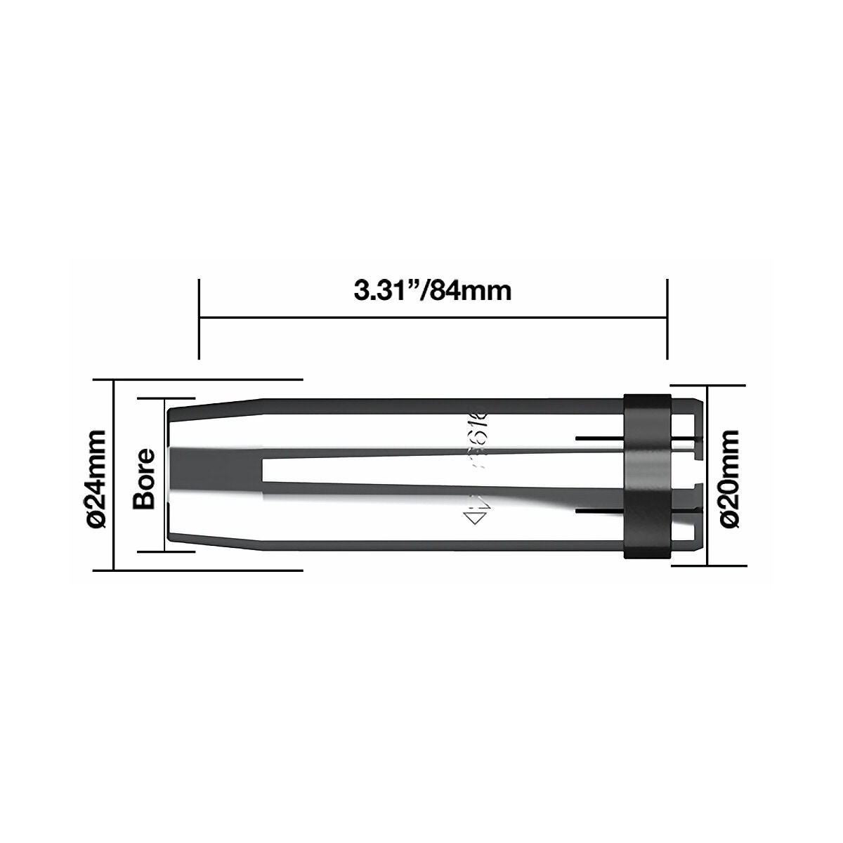 Cilindriska sprausla 3/4" / 19 mm, 2 gab.
