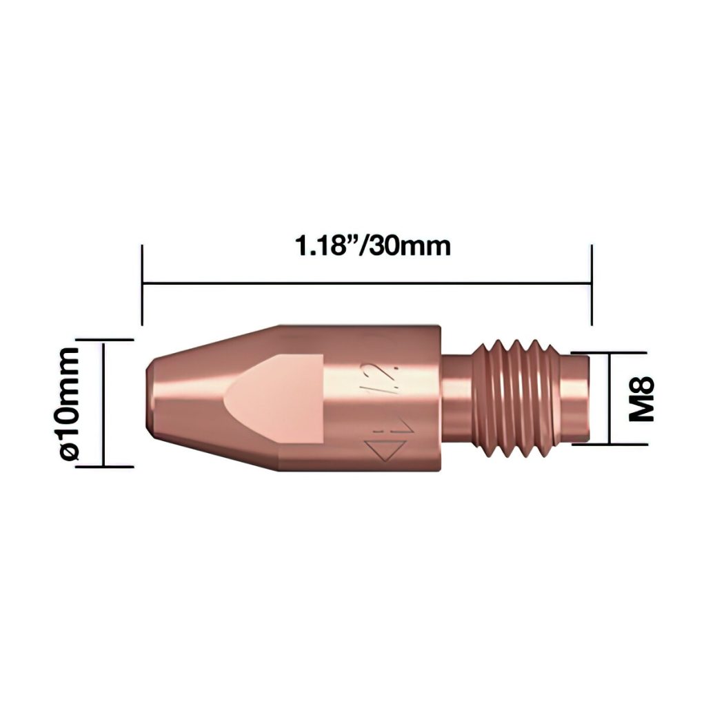 Kontakta uzgalis 1/16"/1,6 mm m8 ecu 25gab parweld
