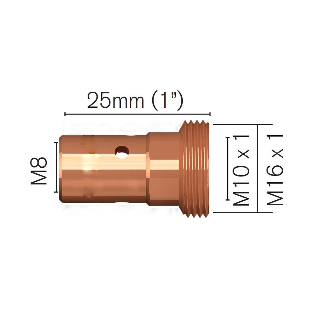 Uzgaļa adapteris 1"/25,0 mm m8