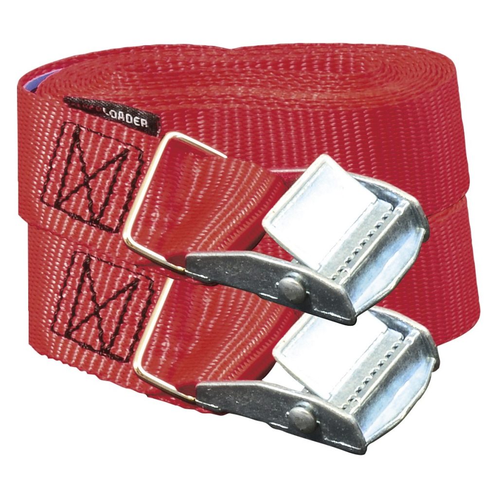 Stiprinājuma jostas ar sprādzi (cambuckle) 500 kg, 3 m × 25 mm, 2 gab. komplekts