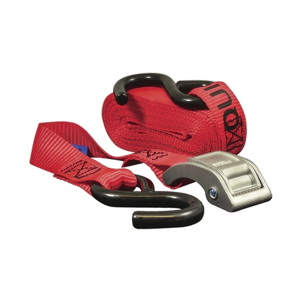 Stiprinājuma josta ar sprādzi (cambuckle) 400 kg, 4 m × 25 mm, ar Z-Lock un S-veida āķiem