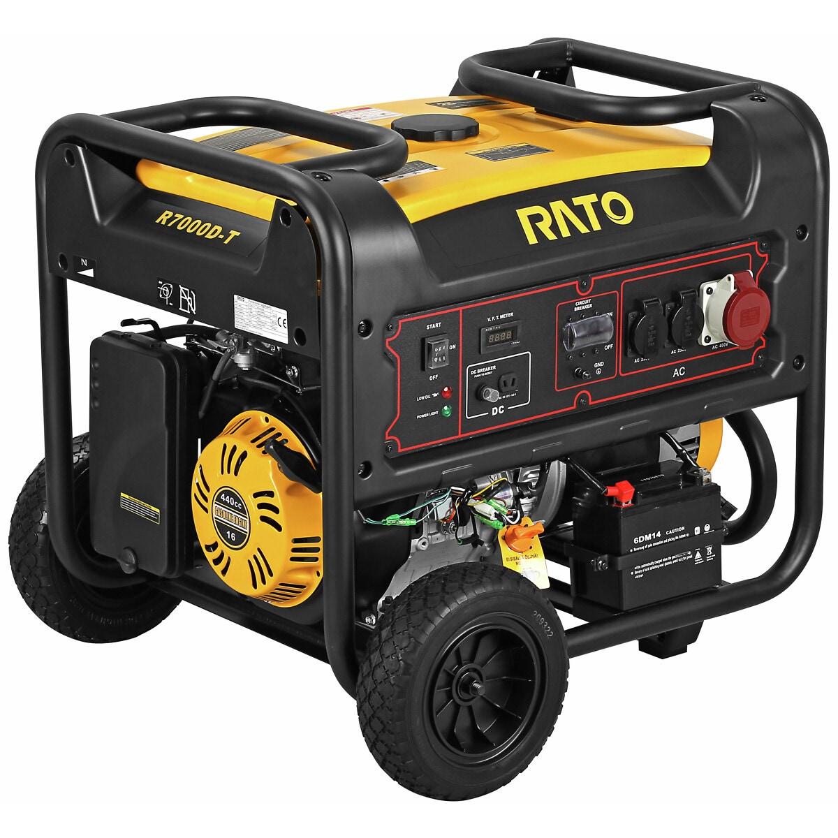 Ģenerators 6,8kw r7000d-t avr elect.start benzīns