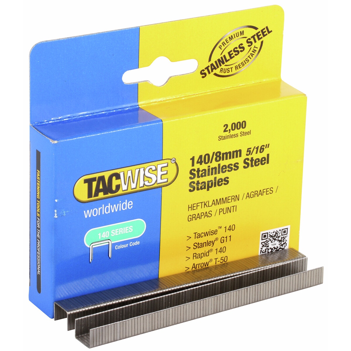 Skava 140/8mm 2000gab nerūsējošais tērauds