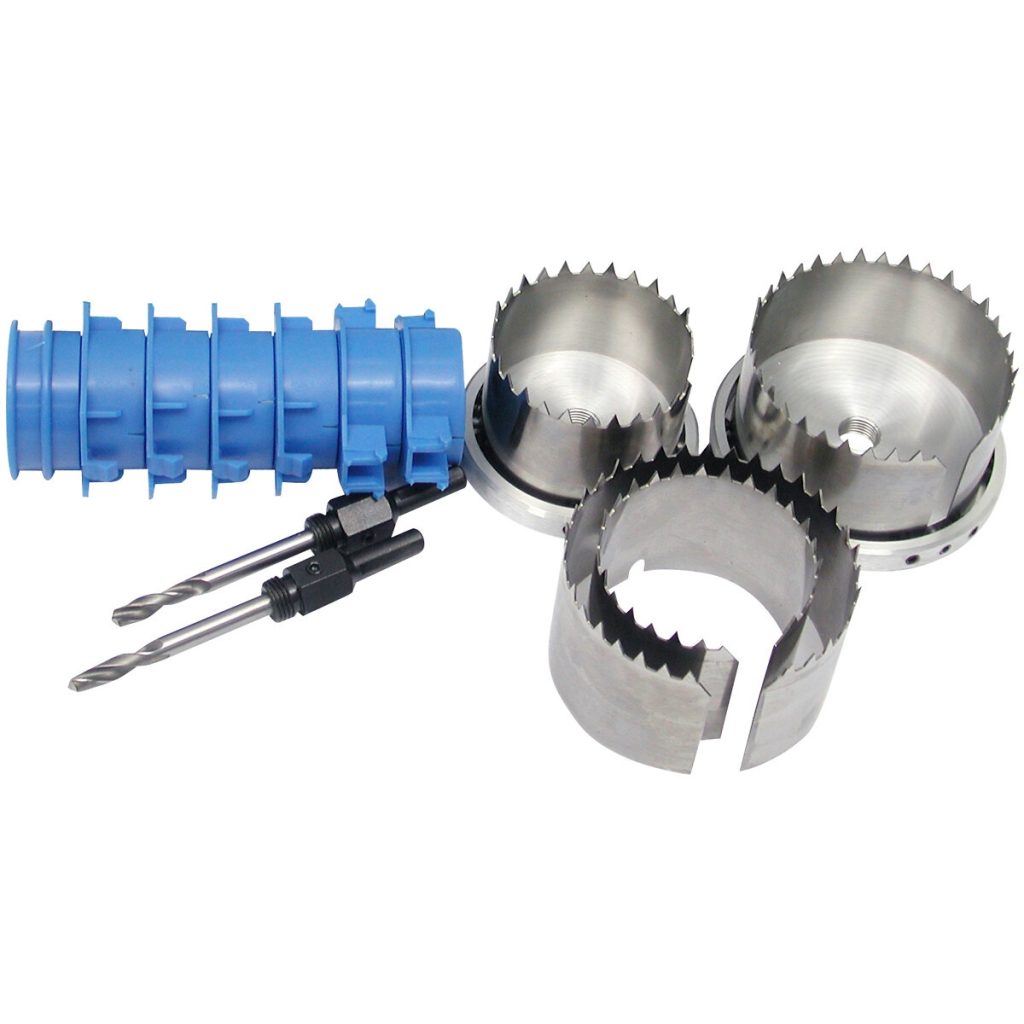 Elektriķis caurumu zāģis komplekts 97/75mm ar kaste lokatoriem