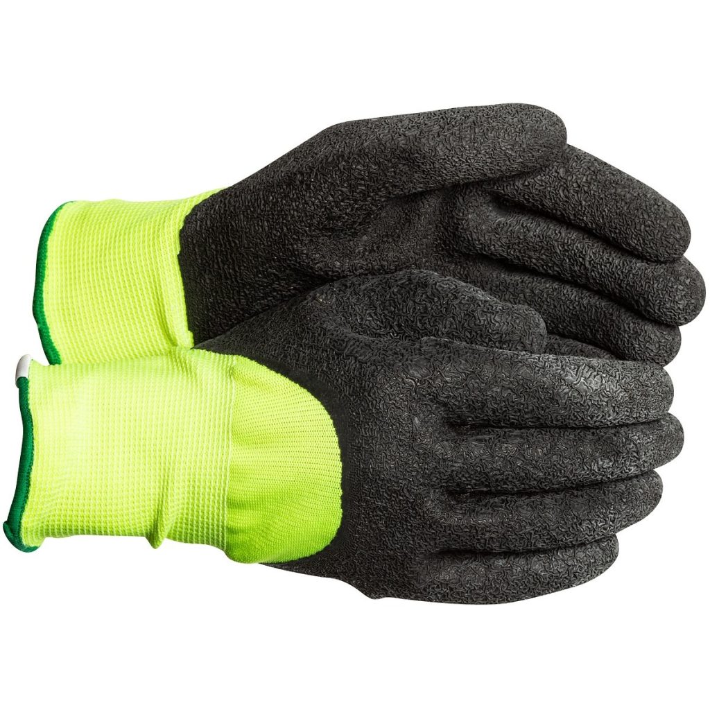 Darba cimdi 8 lateksa 3/4 hi-vis