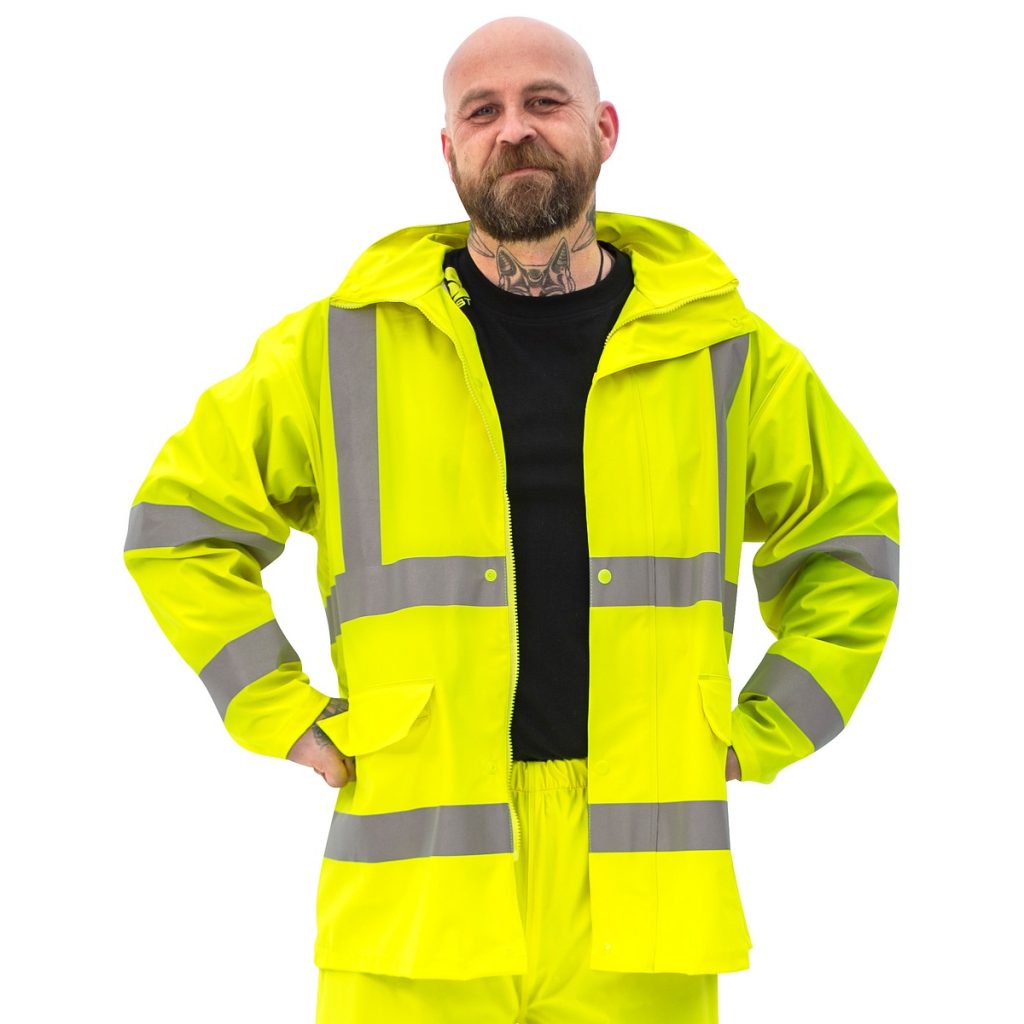Lietus jaka l hi-vis dzeltens cl3 en20471