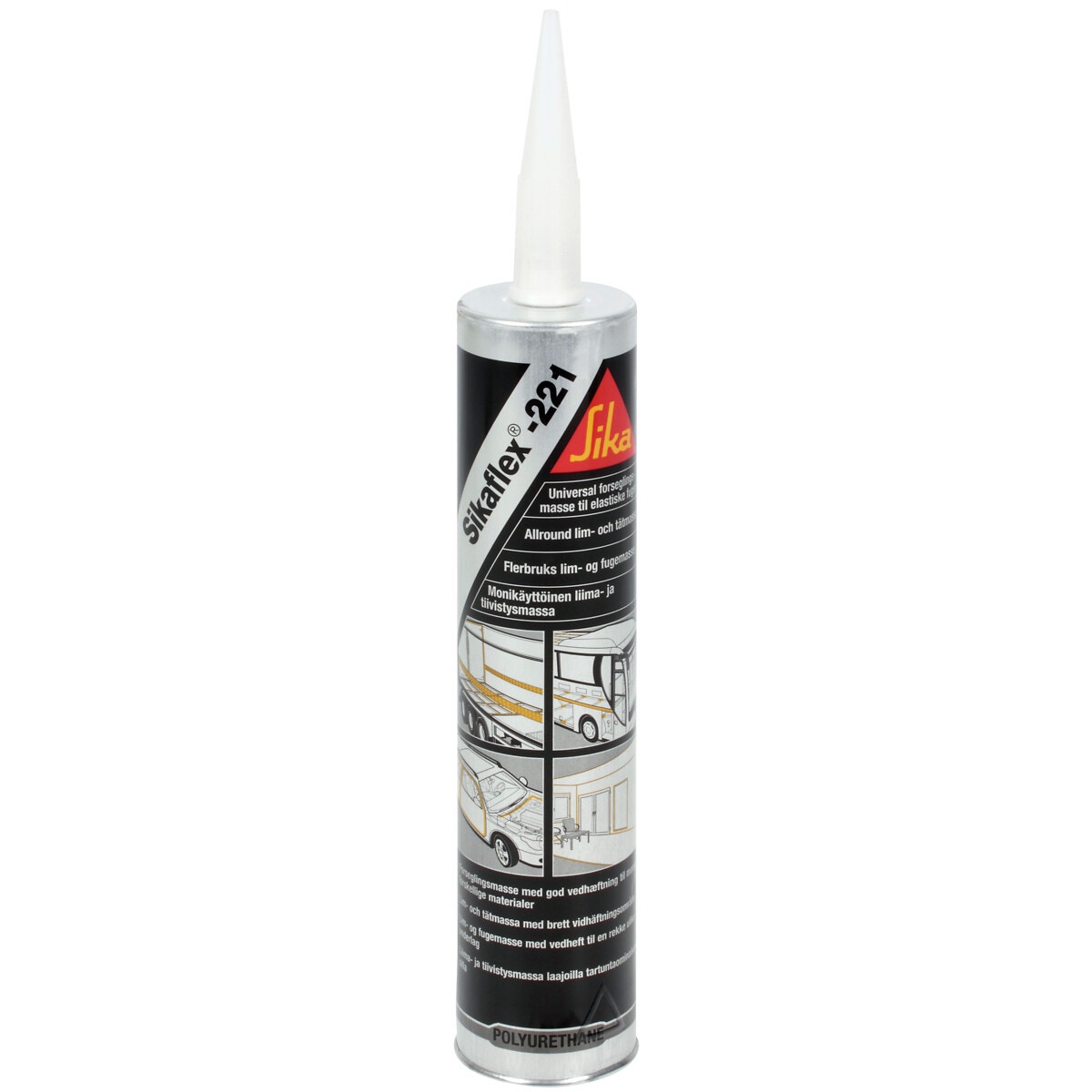Adhensive/ hermētiķis pu pelēks 300ml sikaflex 221