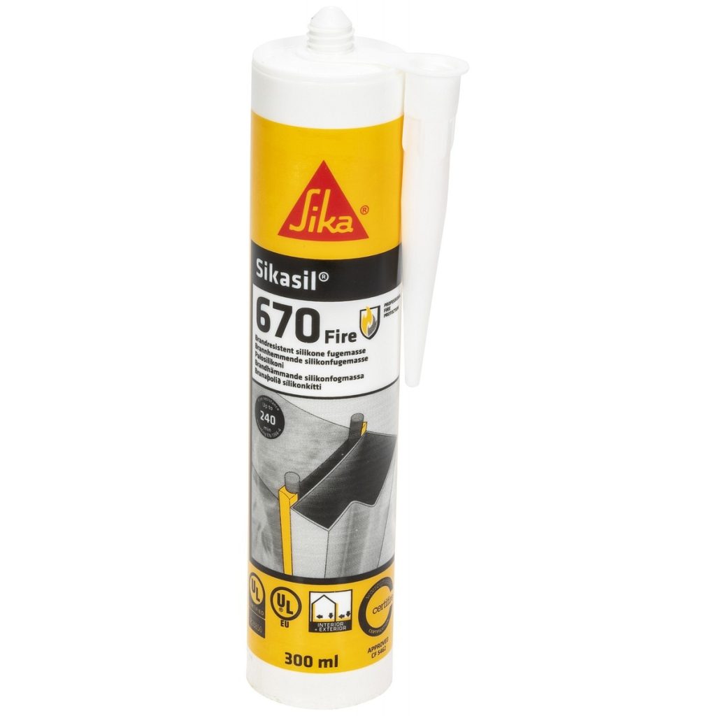 SIKASIL-670 UGUNSDROŠS UGUNSDROŠS HERMĒTIĶIS 300ML BALTS