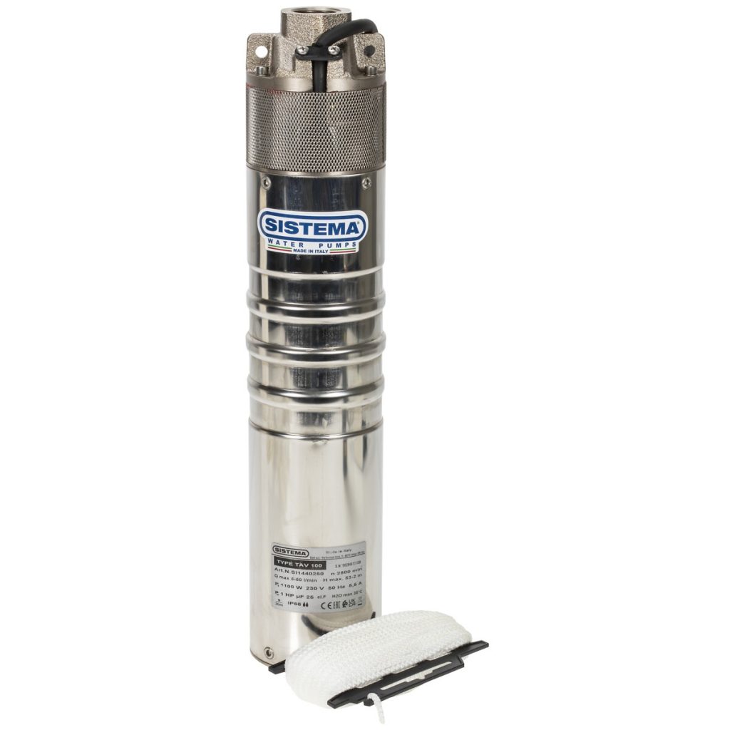 Dziļurbuma iegremdējamais sūknis tav100 sp 1100w / 230v