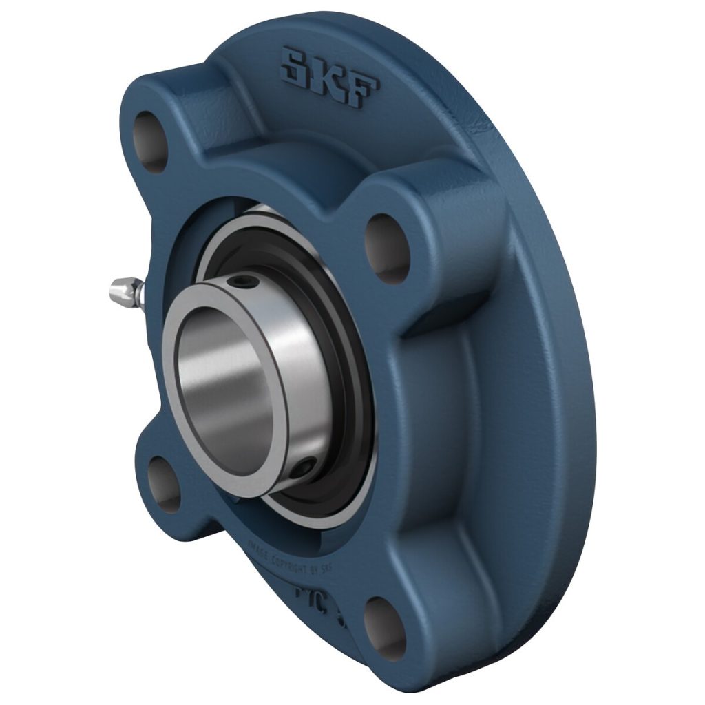 Lodīšu gultņu bloks ar apaļu atloku 35 mm skf