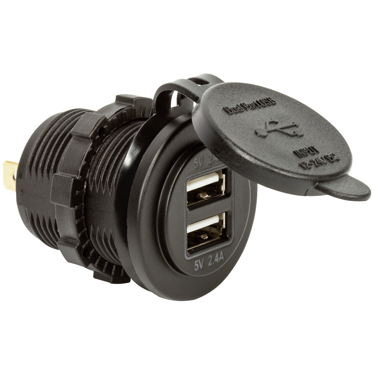 Usb savienotājs 6-30v -> 5v-4,8a 2 porti