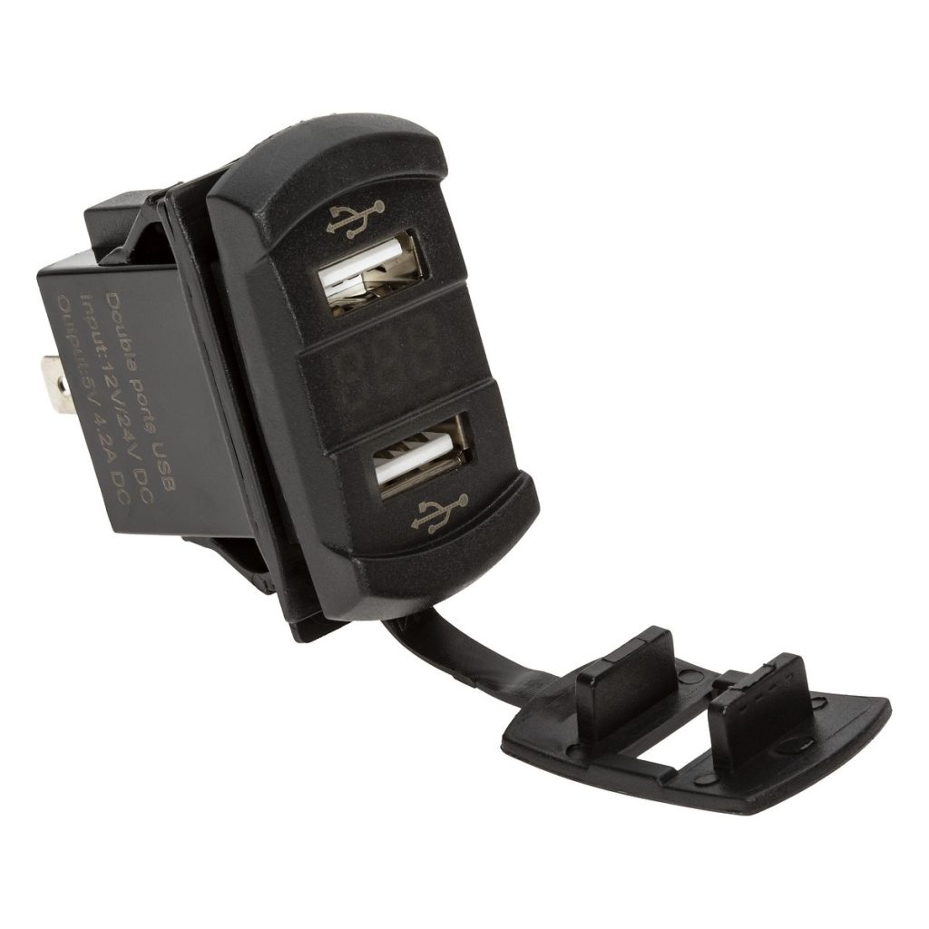 USB LĀDĒTĀJS UN VOLTMETRS 44X25MM