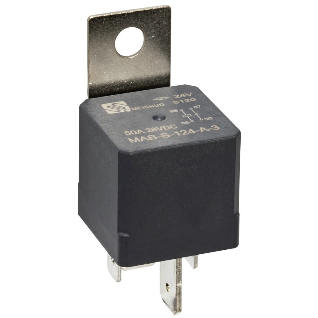 Pārslēgšanas relejs 4-pin 24v 50a