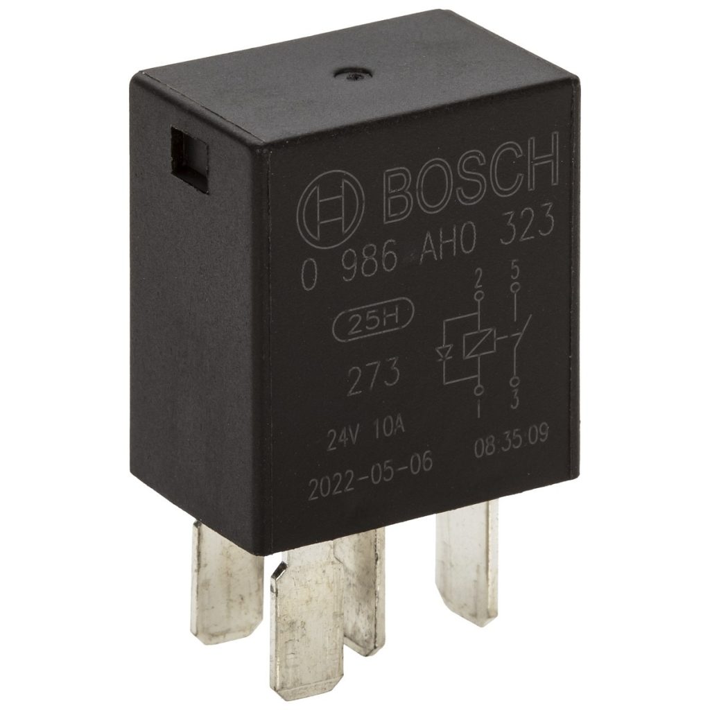 Mikrorelay 4-pin 24v 10a ar diode