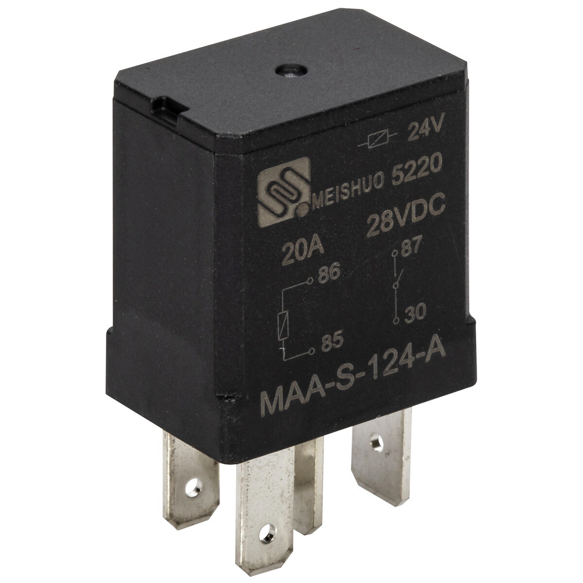 Mikrorelay 4-pin 24v 20a