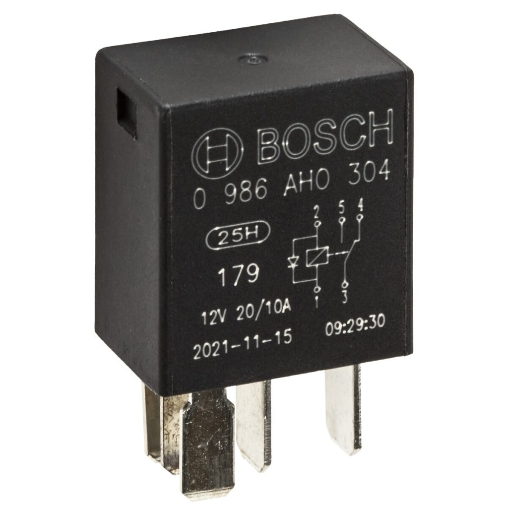 Mikrorelay 5-pin 12v 20/10a ar diode