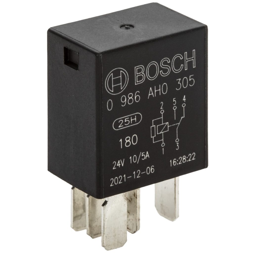 Mikrorelay 5-pin 24v 10/5a ar rezistors