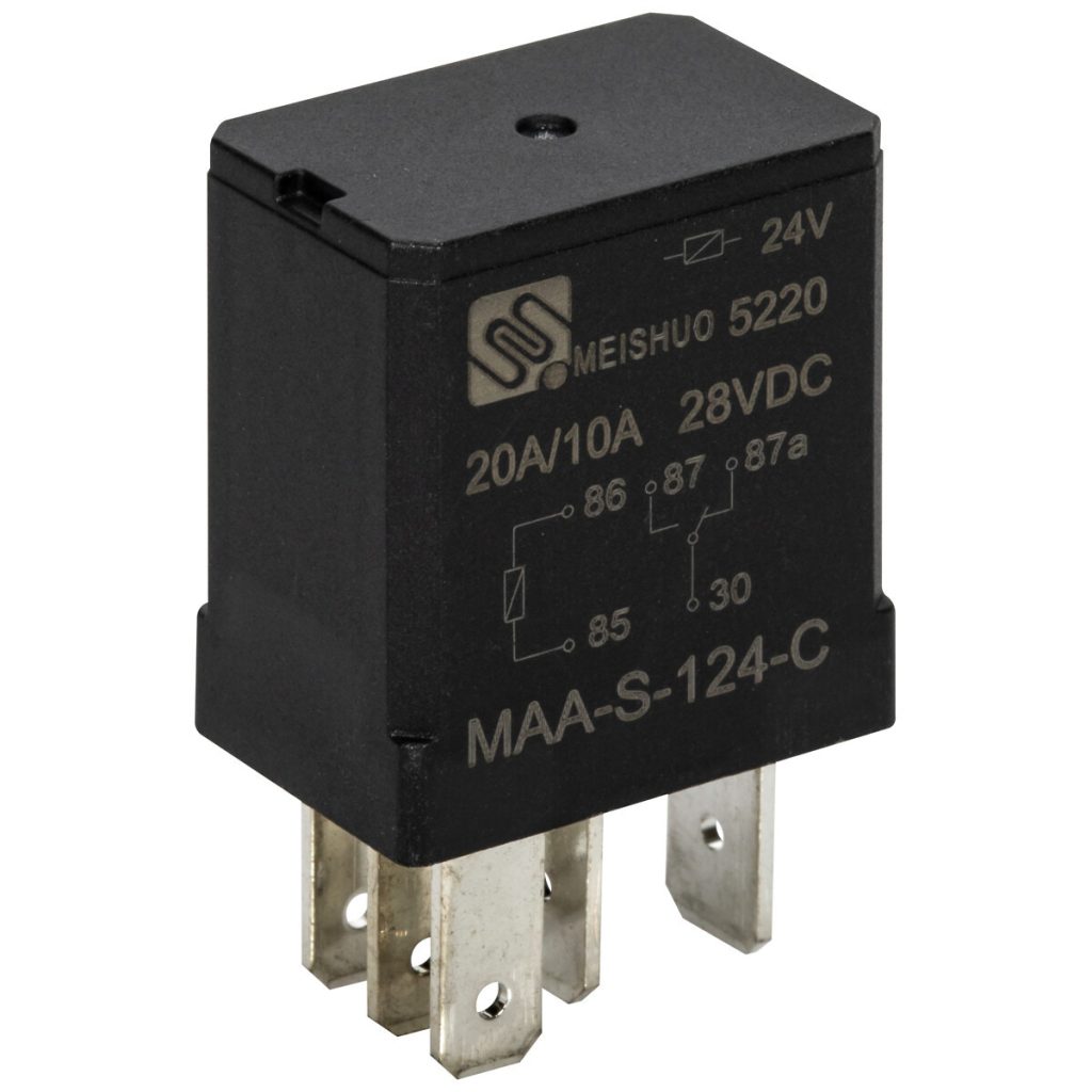 Mikrorelay 5-pin 24v 20/10a