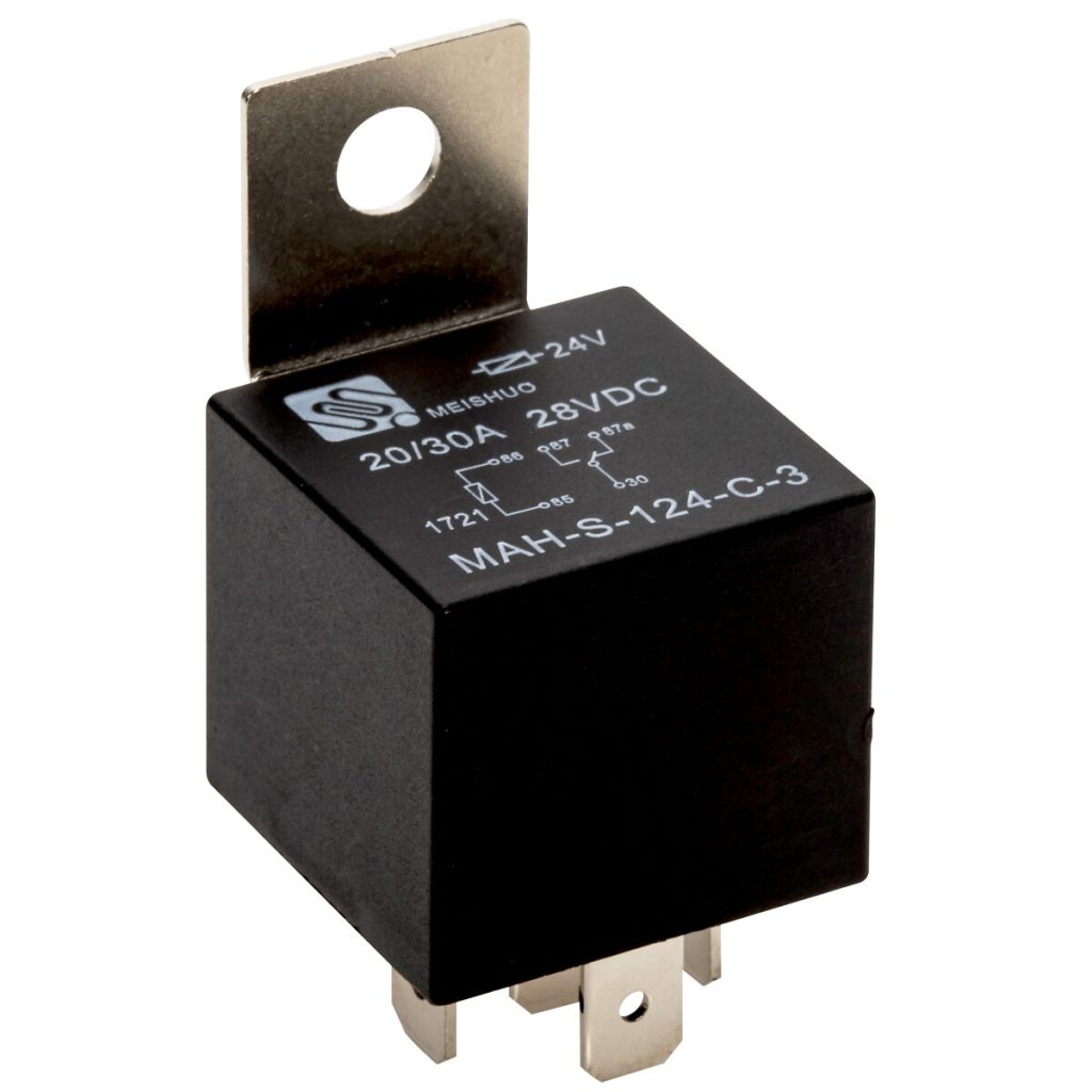 Pārslēgšanas relejs 5-pin 24v 20/30a