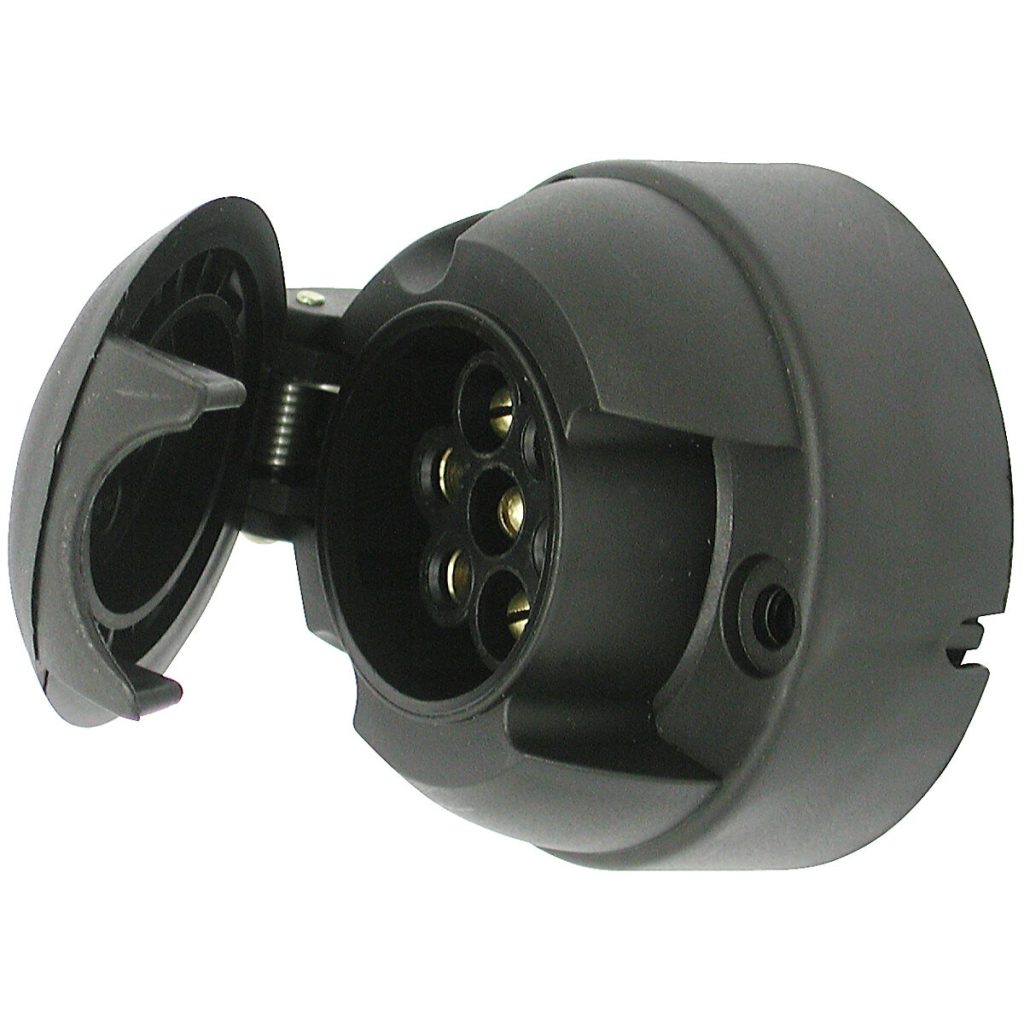 Kontaktligzda 7-pin ar flog lampa slēdzis ip
