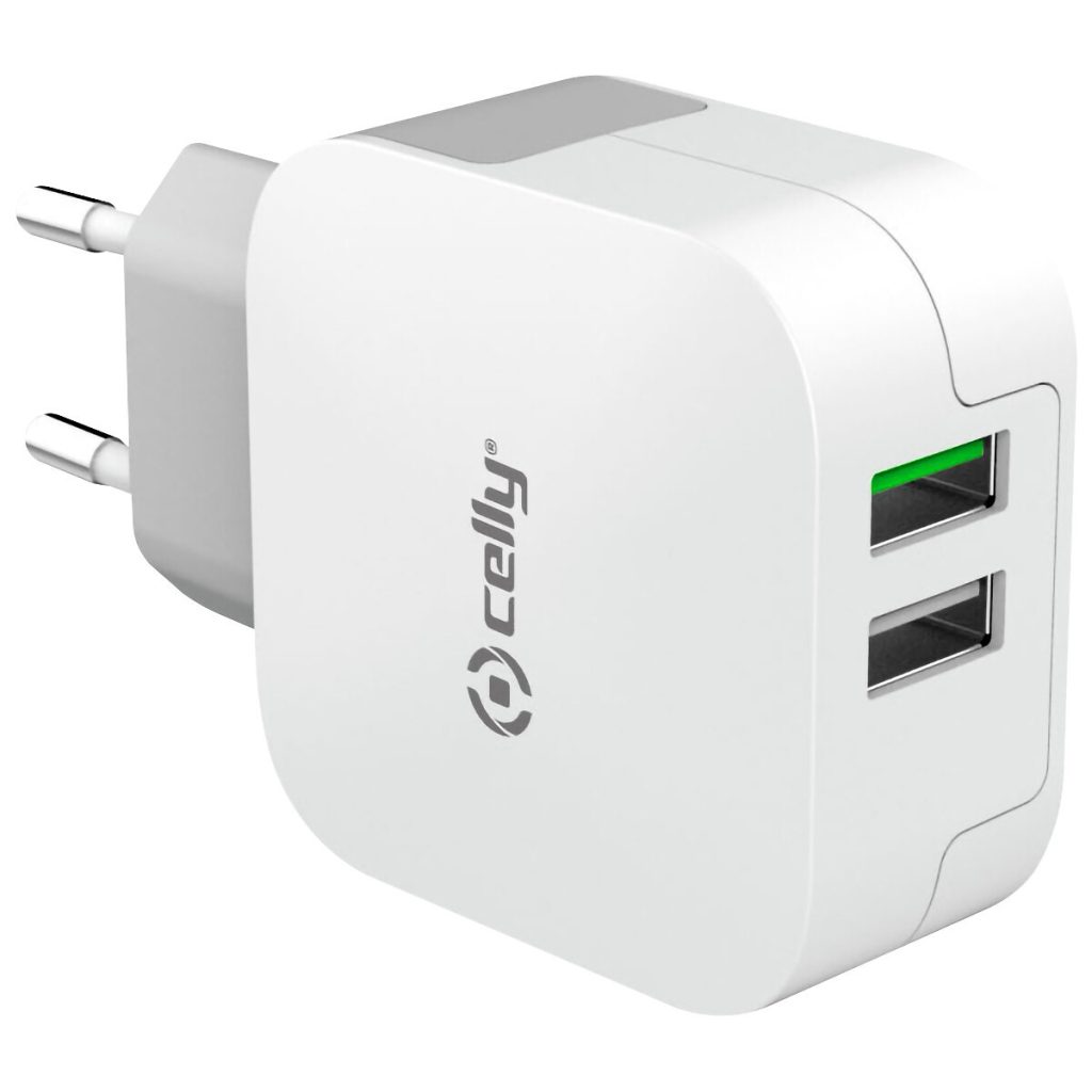 Sienas stiprinājuma lādētājs 230v 2xusb 17w 3,4a
