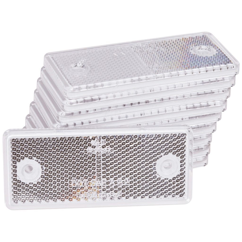 Atstarotājs 96x42mm balts montāžas caurumi 10 gab.