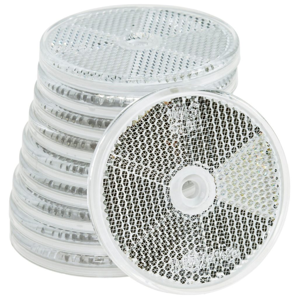 Atstarotāja balts apaļš 61 mm montāžas caurumi 10 gab.