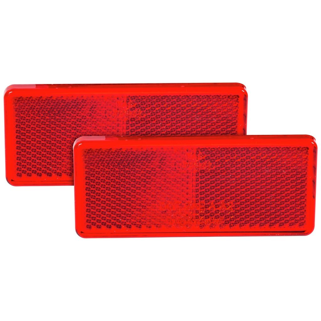 Atstarotājs 96x42mm sarkans pašlīmējošs 2 gab.