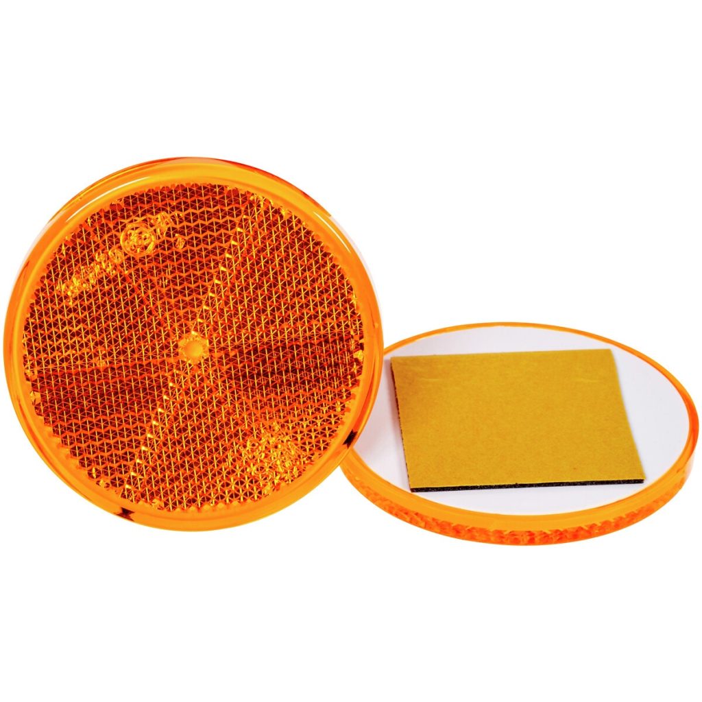 Atstarotājs dzeltens apaļš 61mm pašlīmējošs 2 gab.