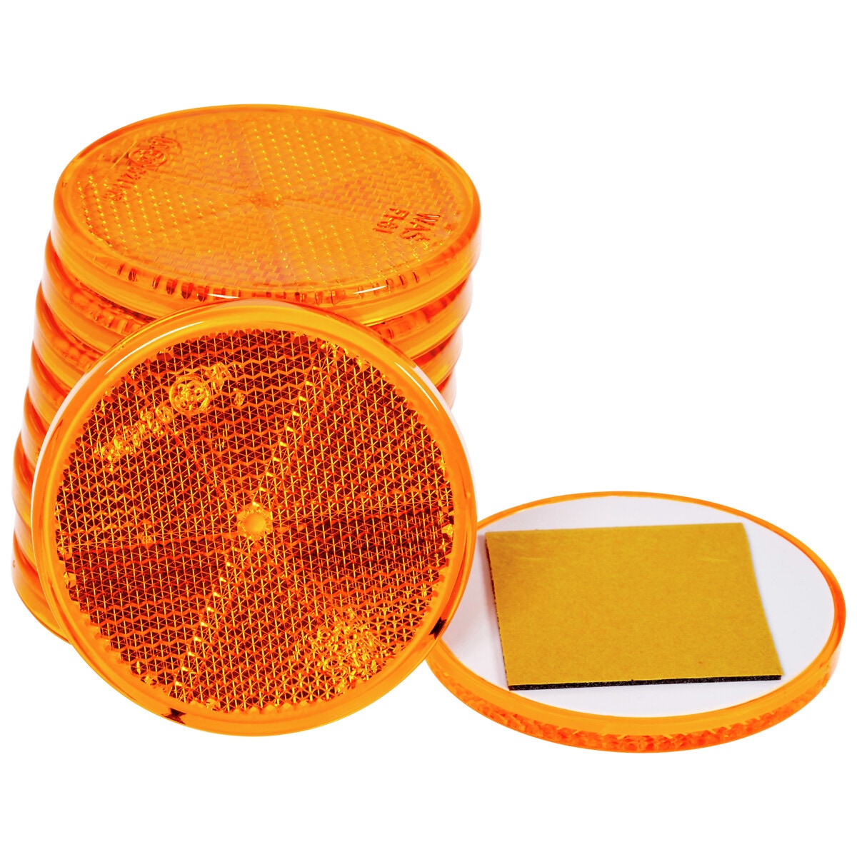 Atstarotājs dzeltens apaļš 61mm pašlīmējošs 10 gab.