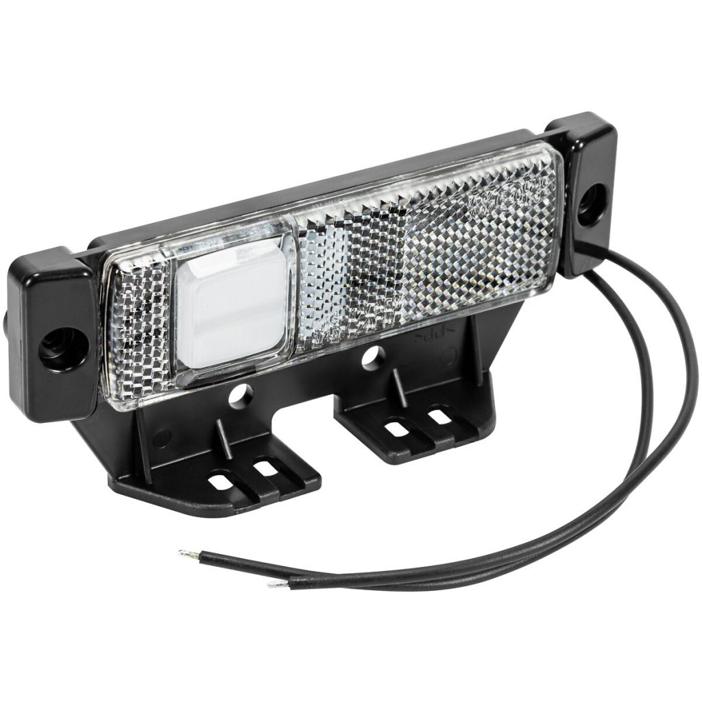 Sānu pozīciju gaisma LED balts 12-24v